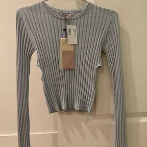 John Elliot back cut out knit top